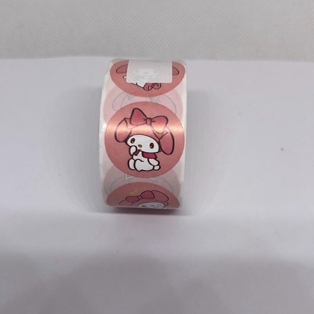 500 Pieces/roll 1inch Melody Label Stickers Hello Kitty